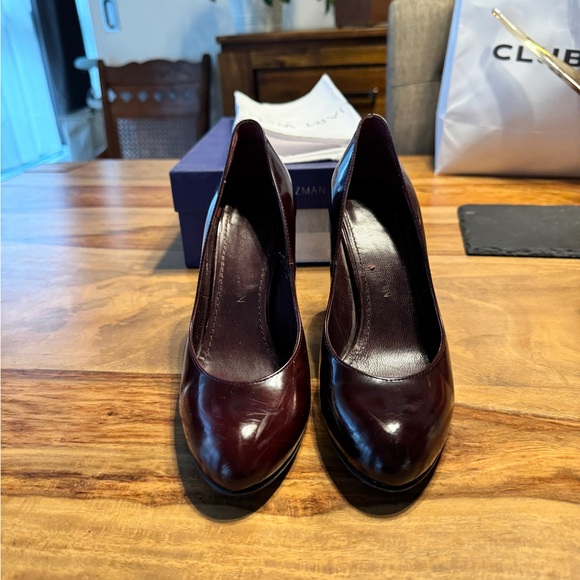 Stuart Weitzman - Burgundy’s block heels - Picture 1 of 5